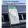 Close-up of magnetic phone mount showing strong magnetic hold