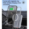 Phone securely mounted and wirelessly charging in a car using DriveVolt magnetic charger